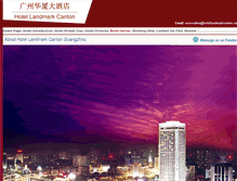 Tablet Screenshot of hotellandmarkcanton.com